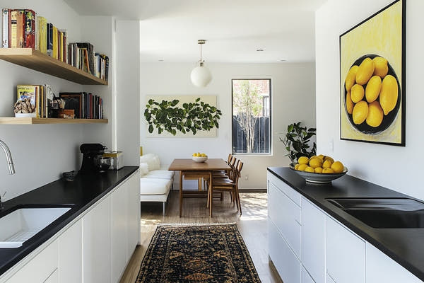Open-Plan Kitchen and Living Room Ideas: Cohesive Wall Art