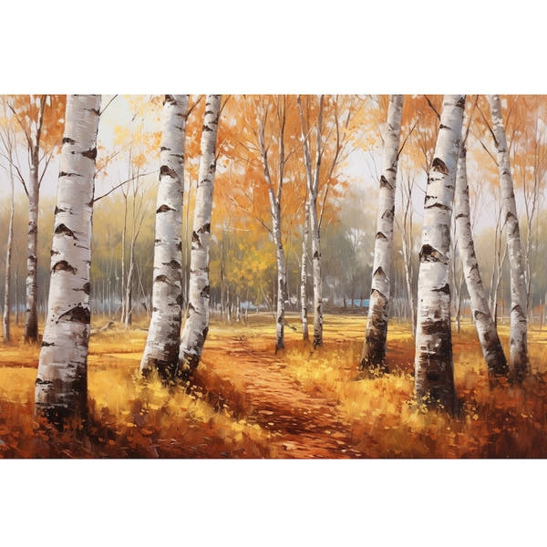 Autumn Birch Trees Canvas
