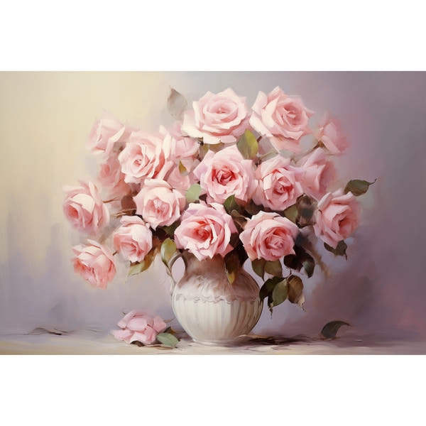 Roses in a Vase Canvas