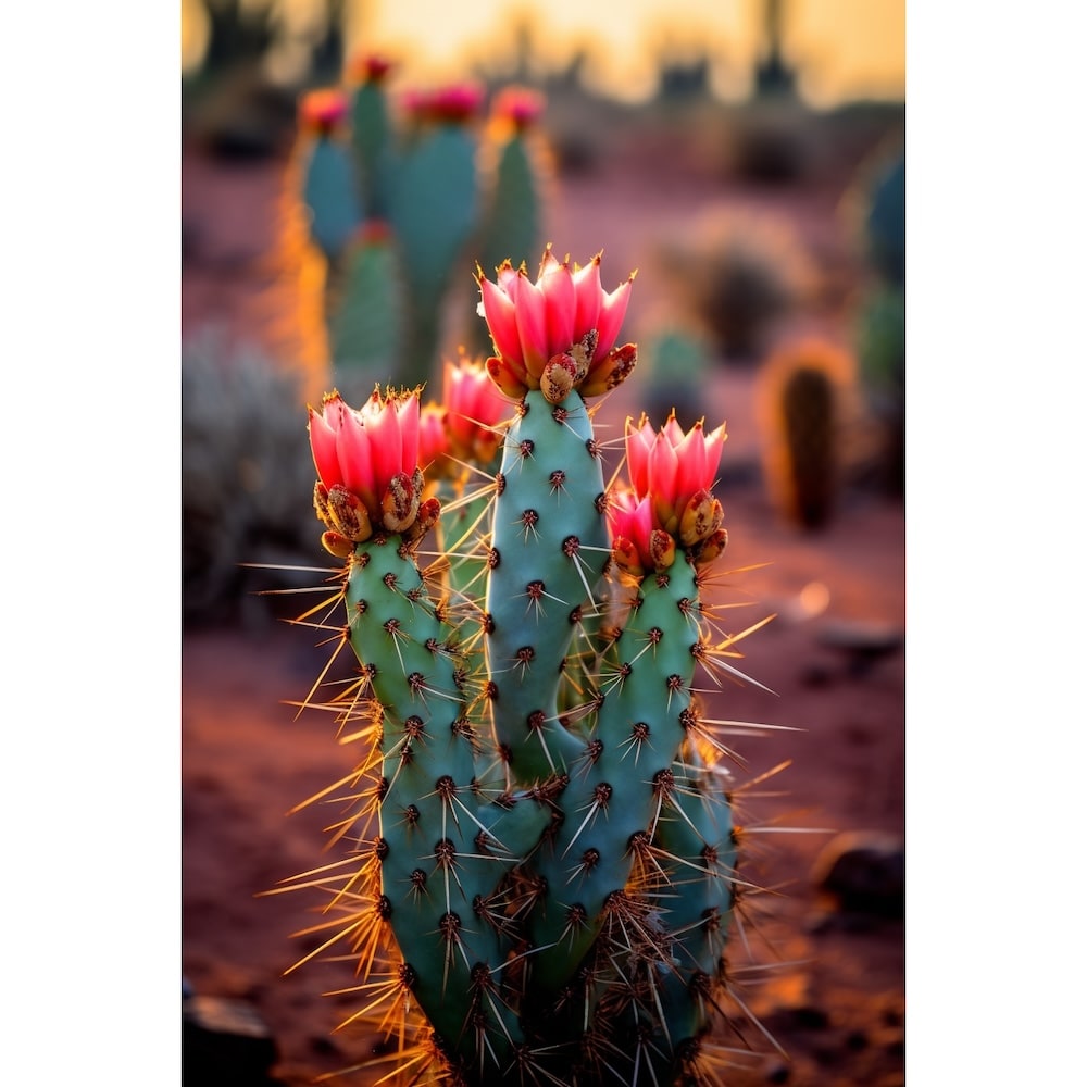 canvas of Princkly Pear Cactus