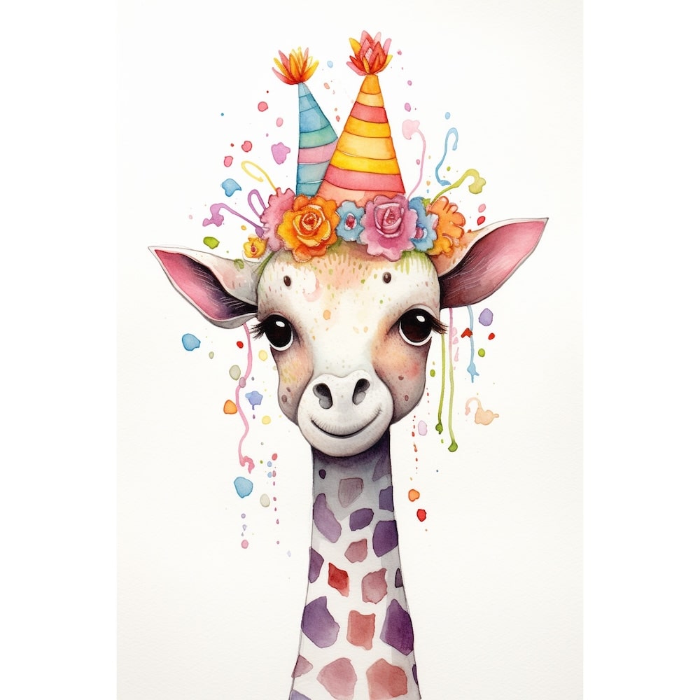 Giraffe School Canvas