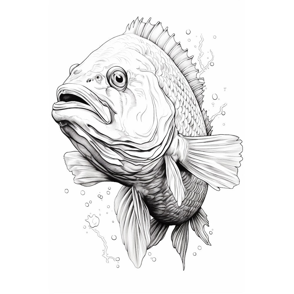 Fish Canvas Drawing