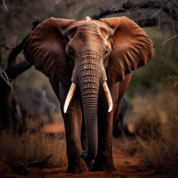 Tall Elephant Canvas