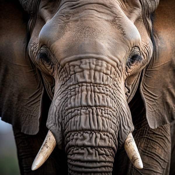 Canvas of Elephant Head