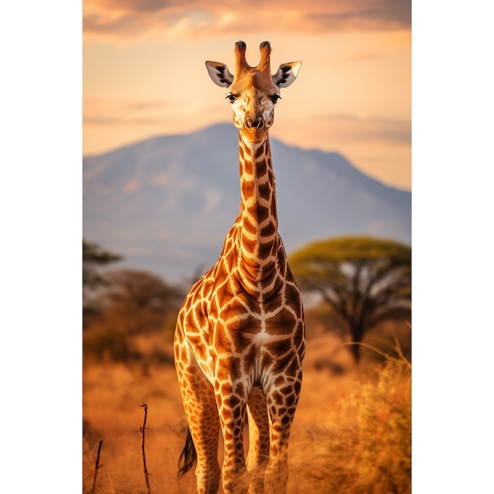 Tall Giraffe Canvas