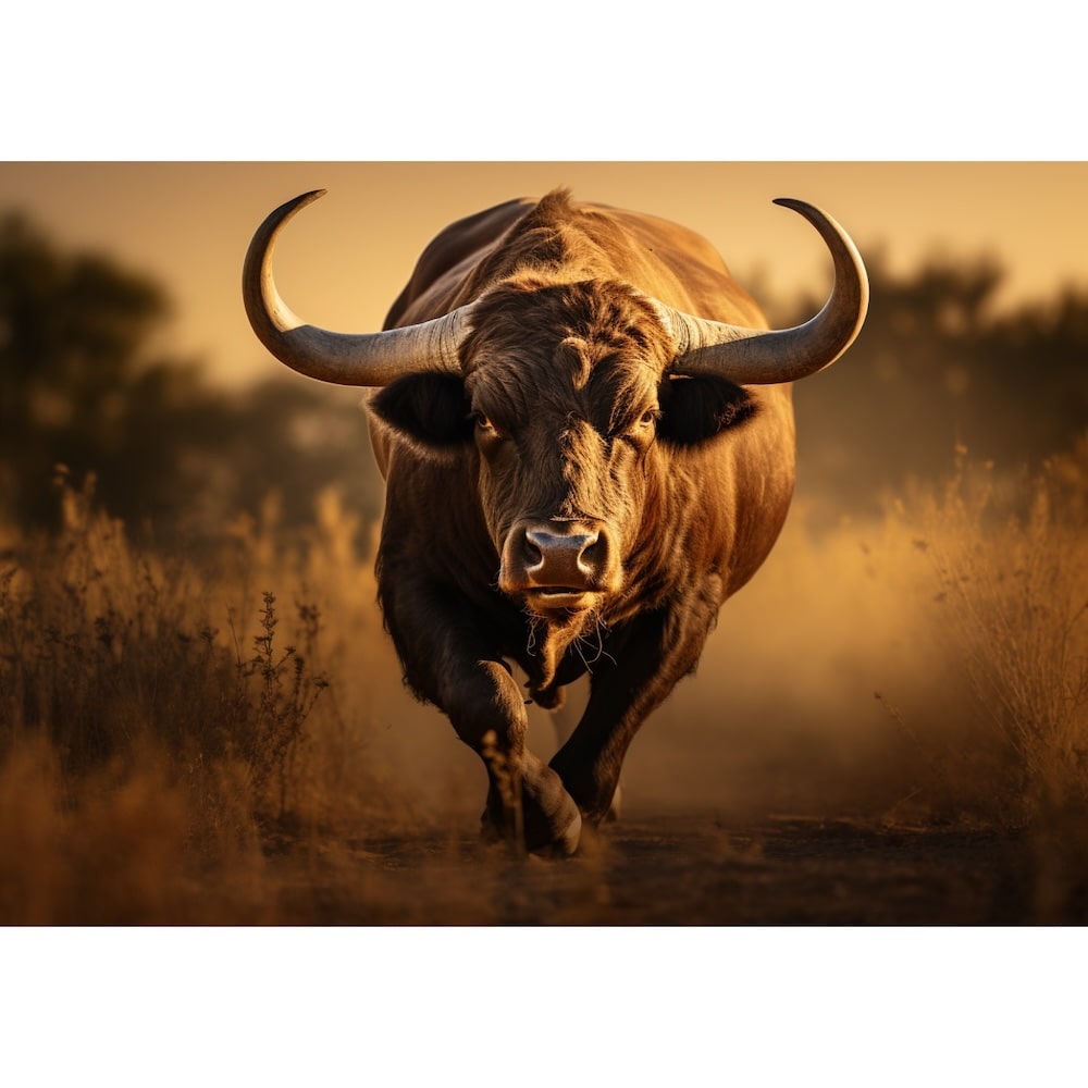 Large Bull Canvas