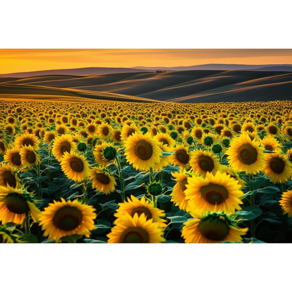 Sunflower Field painting