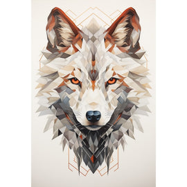 Geometric Wolf Canvas