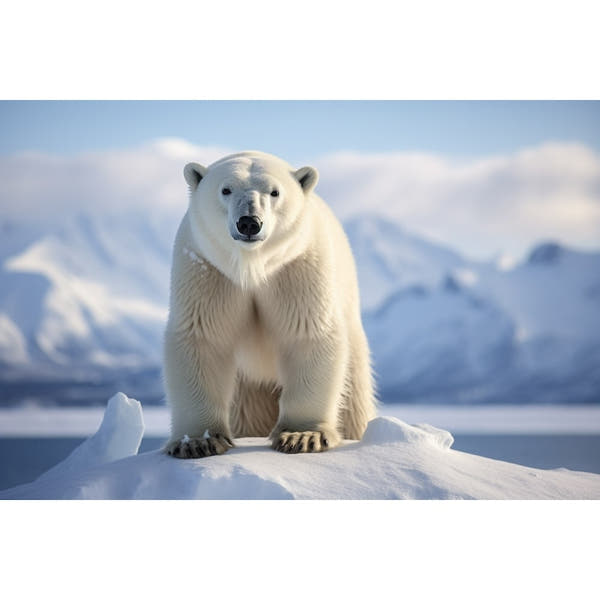 Polar Bear in the Snow Canvas