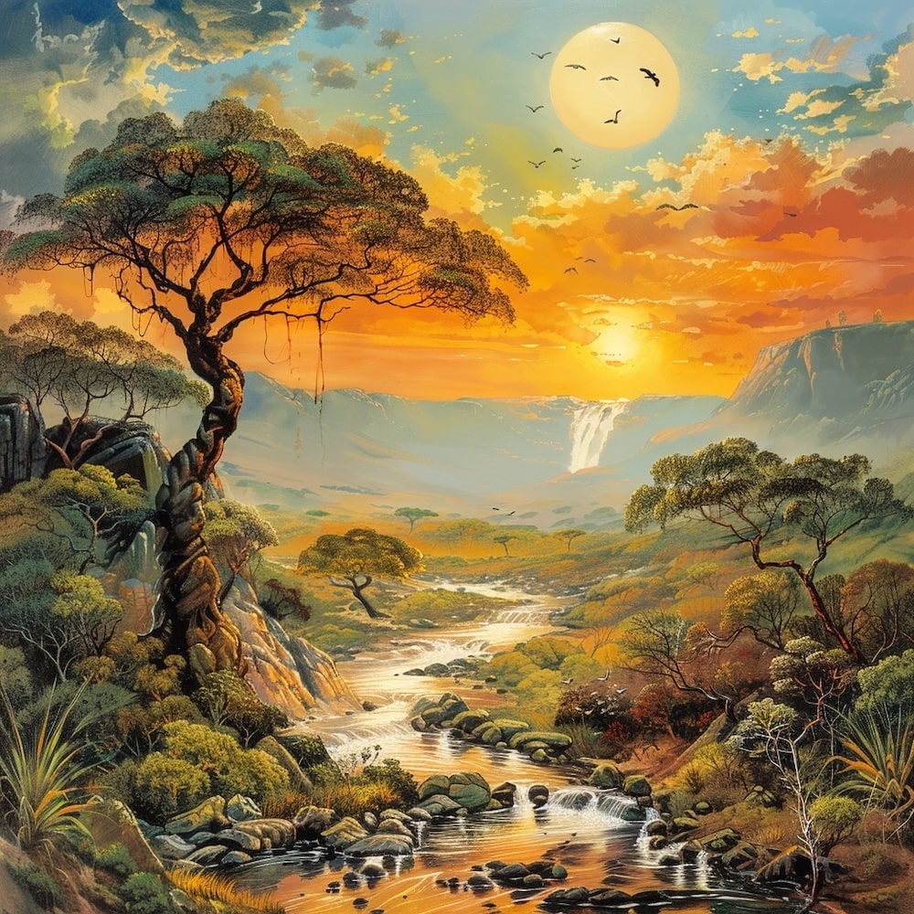 African Landscape Canvas
