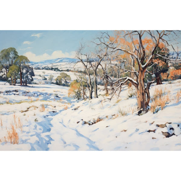 Landscape with Snow Canvas