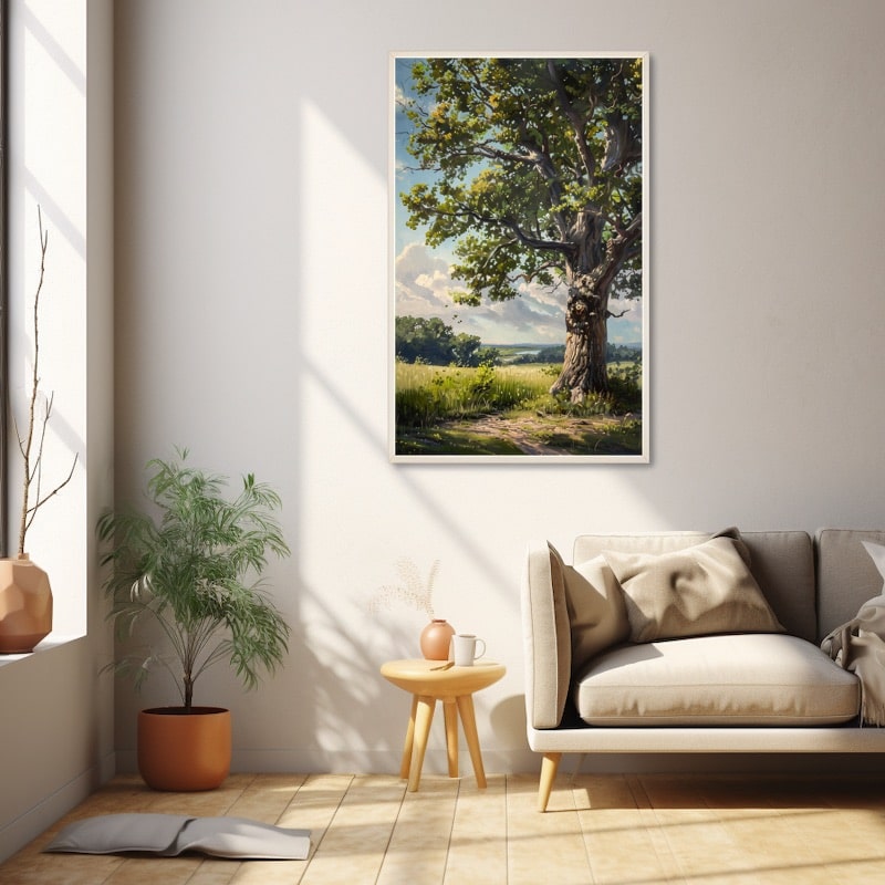 Oil Painting of a Tree