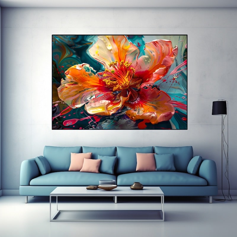 Big Abstract Flower Painting