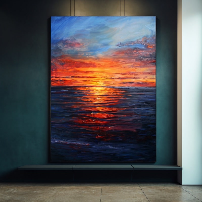 Sea Sunset Acrylic Painting