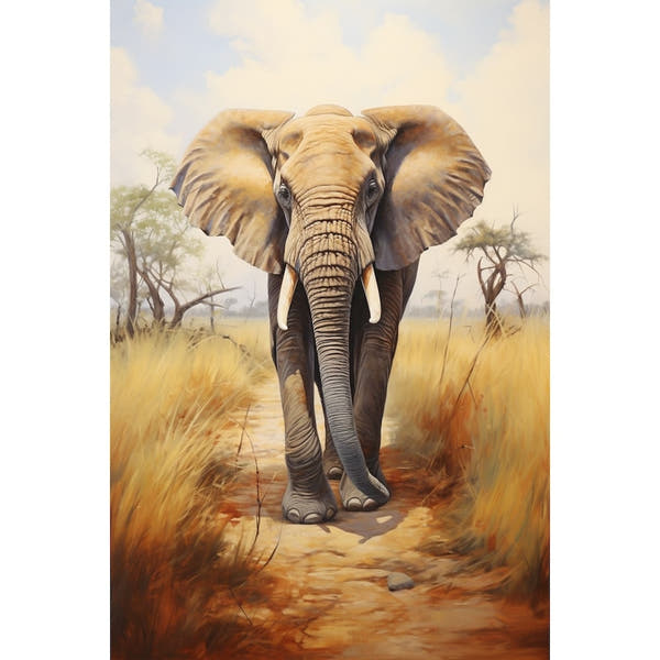 Canvas Acrylic Elephant Canvas
