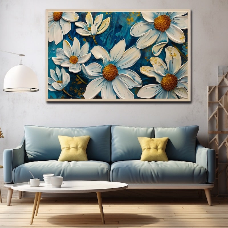 Acrylic Daisy Painting