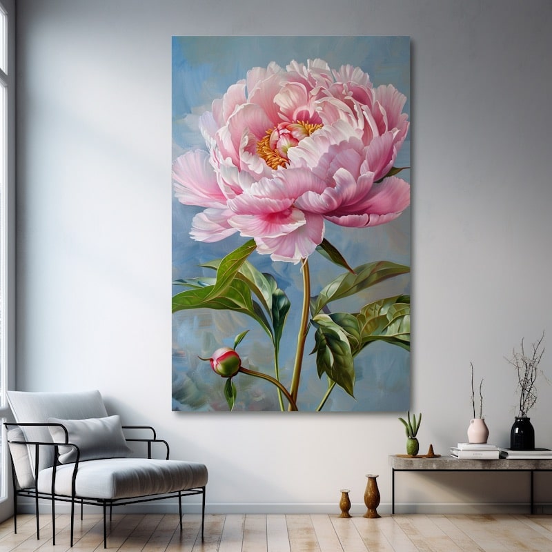 Peony Acrylic Painting