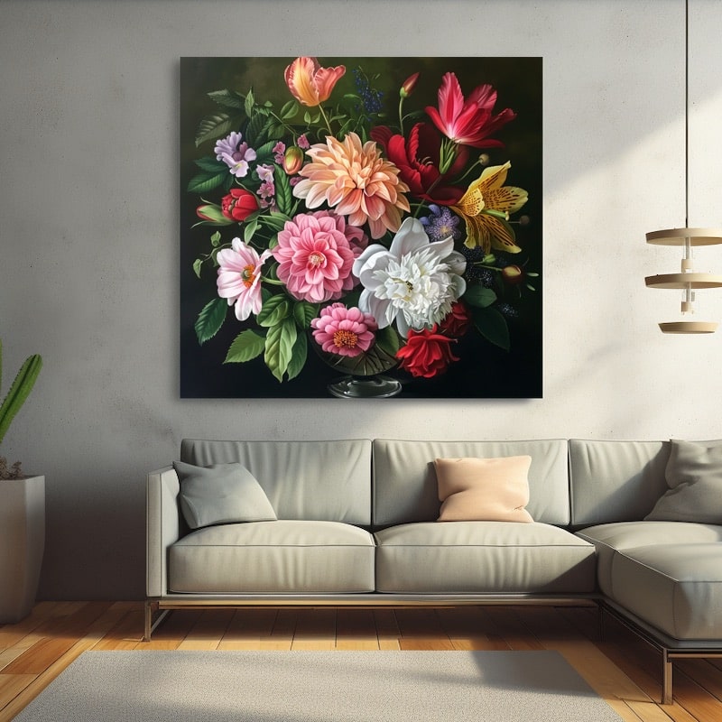 Vase of Flowers Oil Painting