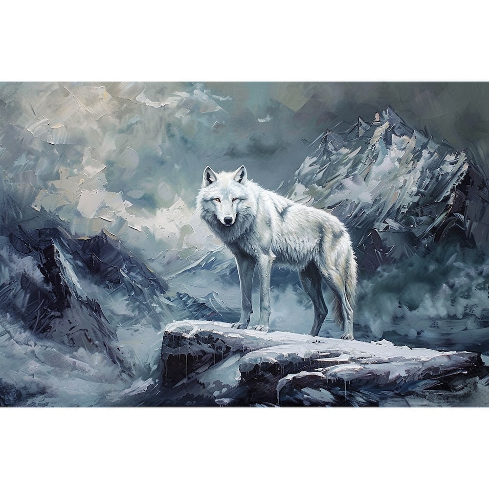 Acrylic Wolf Canvas