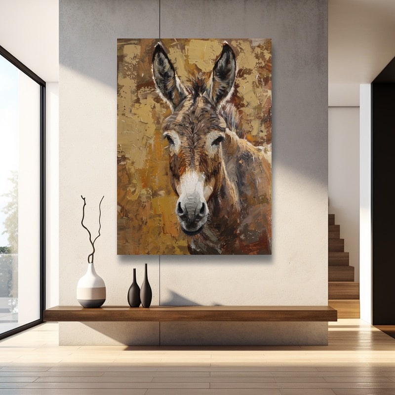 Donkey Oil Painting