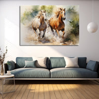 Thumbnail for Watercolor Painting of Horses