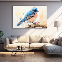 Thumbnail for Blue Bird Watercolor Painting