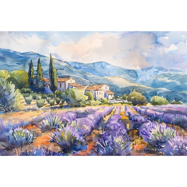 Watercolour Canvas of Landscape
