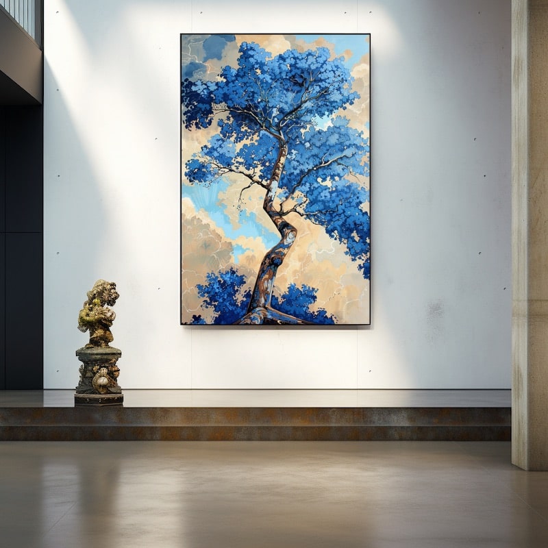 Blue Tree Painting