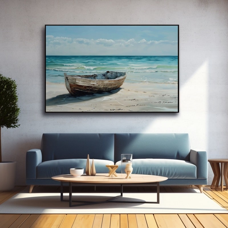 Boat Beach Painting