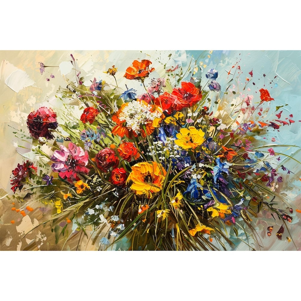 Wild Flower Bouquet Canvas