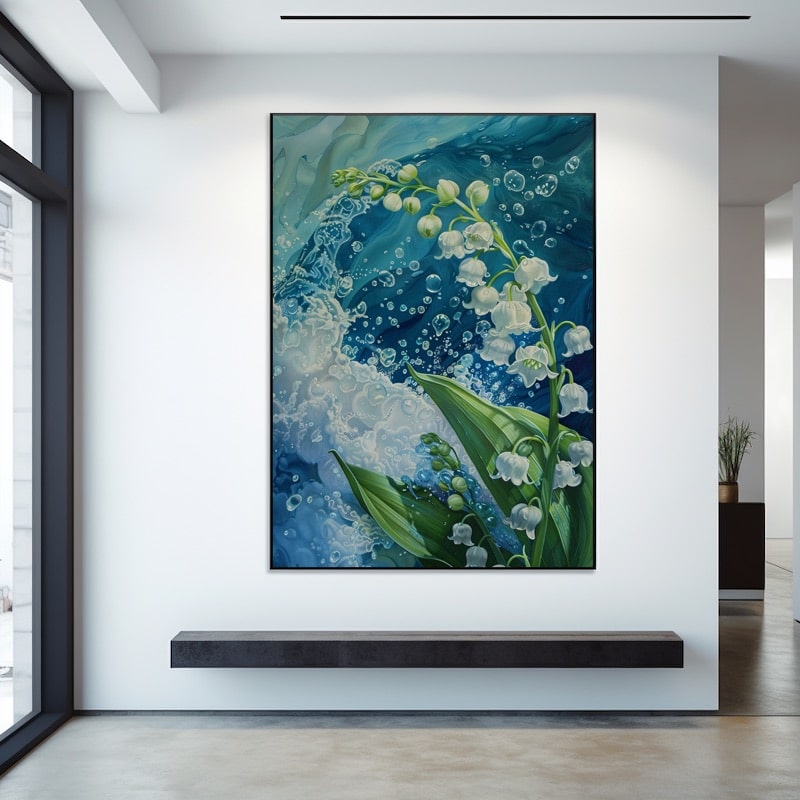 Blue Flower Oil Painting