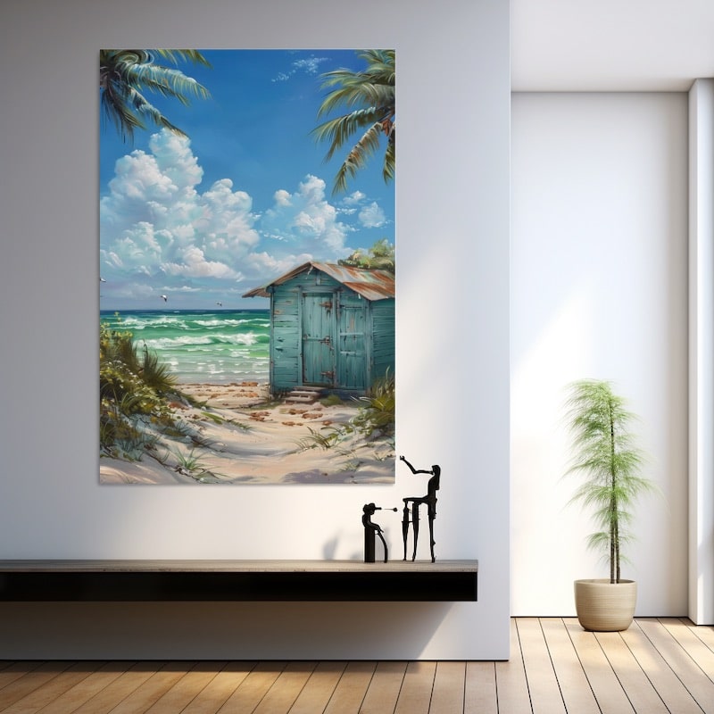 Beach Hut Painting
