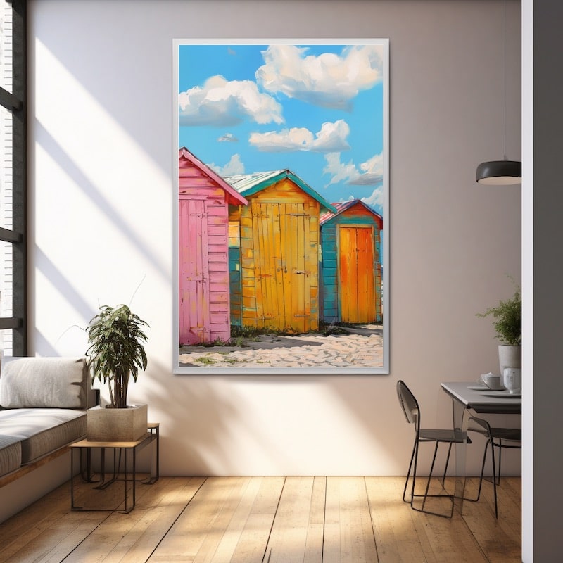Painting of Beach Huts
