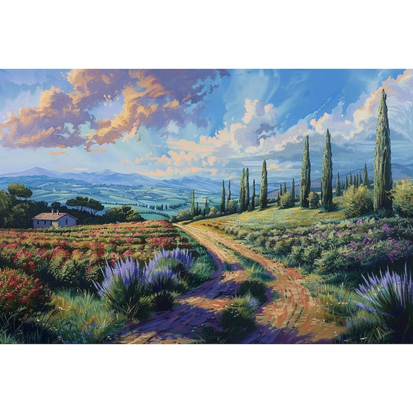 French Countryside Landscape Canvas