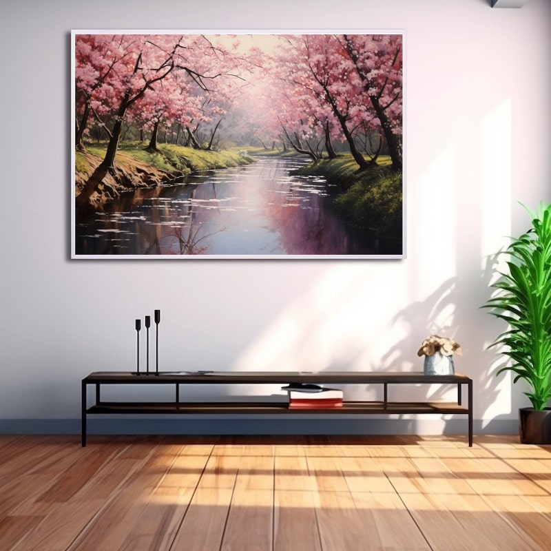 Painting of Cherry Blossom Trees