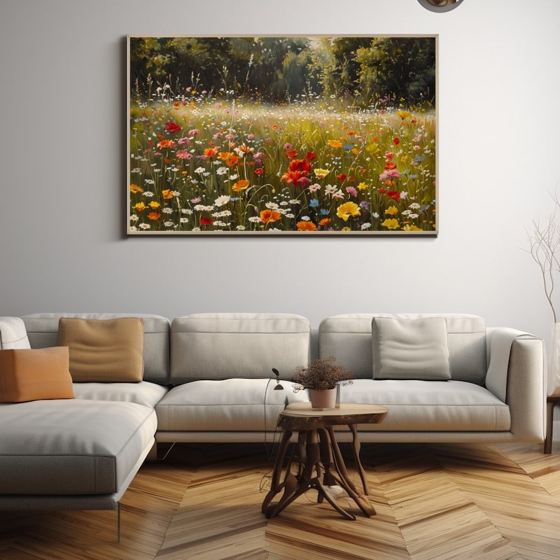 Wild Flower Field Painting
