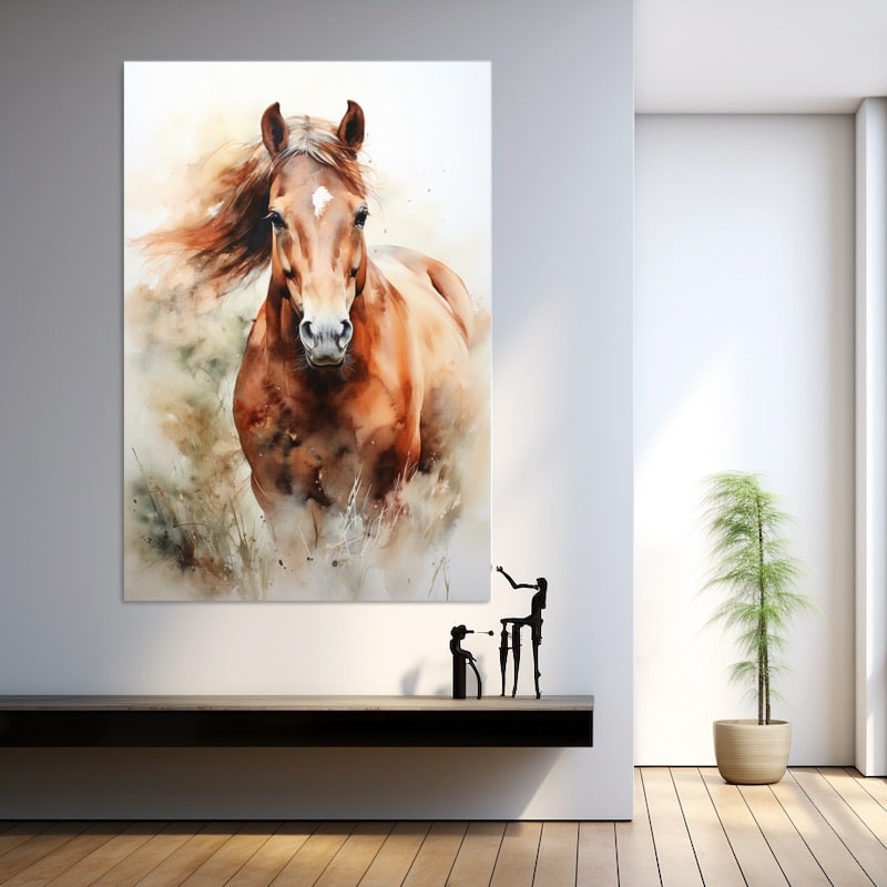 Horse Watercolor Painting