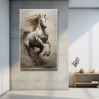 Thumbnail for White Horse Acrylic Painting