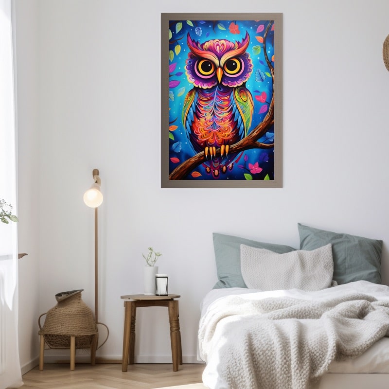 Colourful Owl Painting