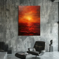 Thumbnail for Abstract Sunset Acrylic Painting