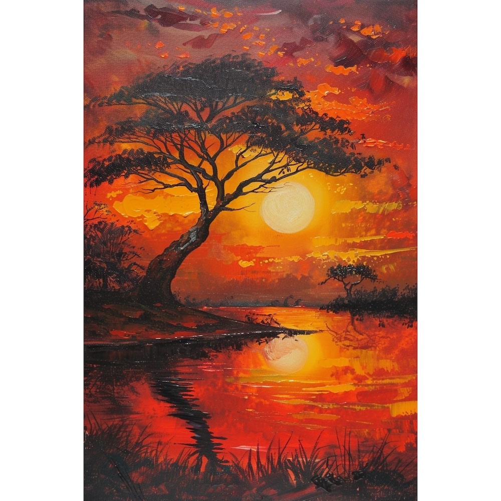 African Sunset Acrylic Canvas