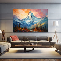 Thumbnail for Palette Knife Mountains Painting