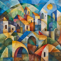 Thumbnail for Cubist Landscape Canvas