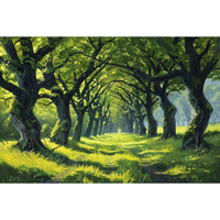 Thumbnail for Trees and Grass Oil Canvas