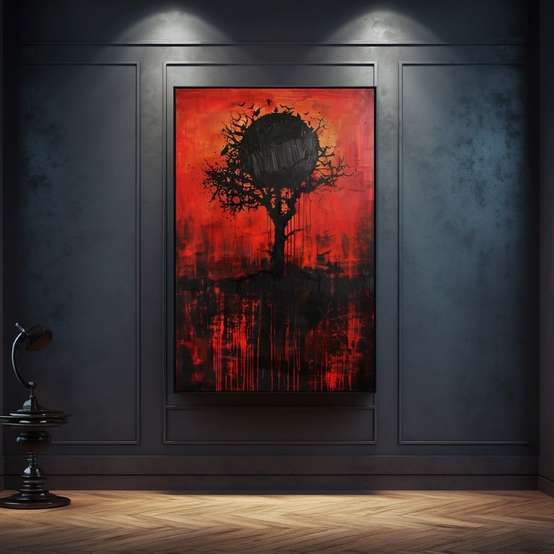 Abstract Painting of a Tree