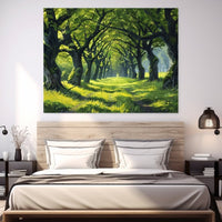 Thumbnail for Trees and Grass Oil Painting