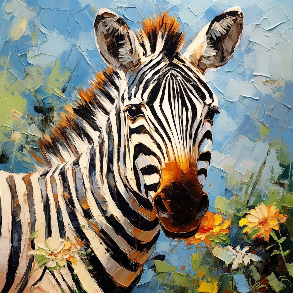 Zebra Oil Painting Painting