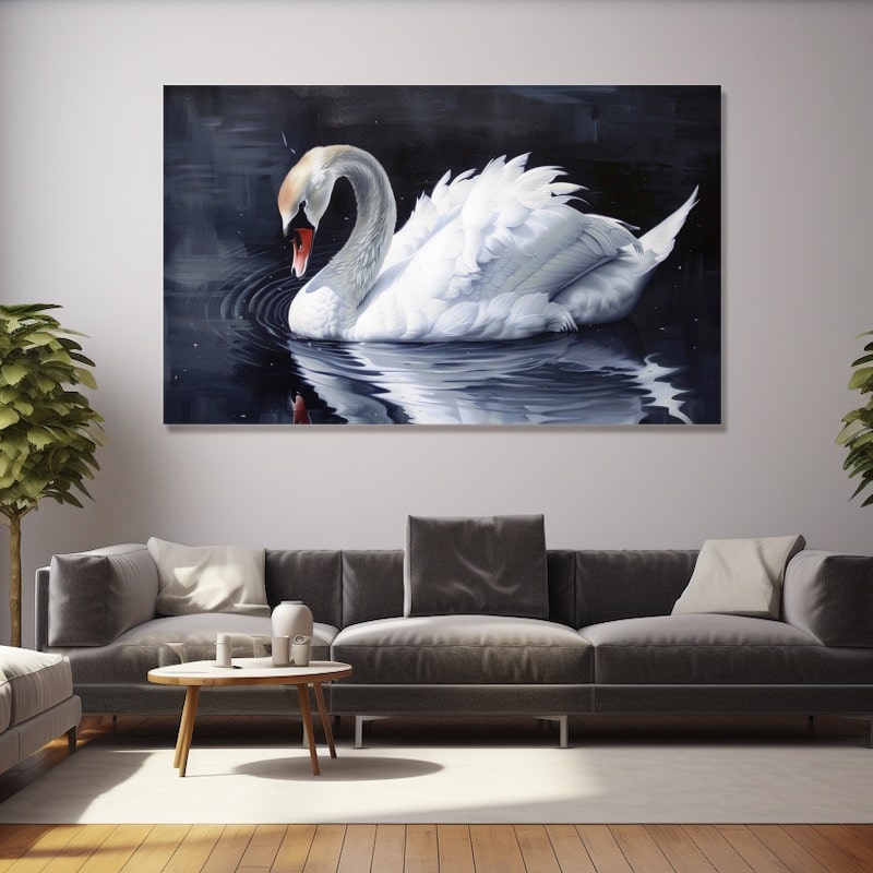 Painting of a Swan