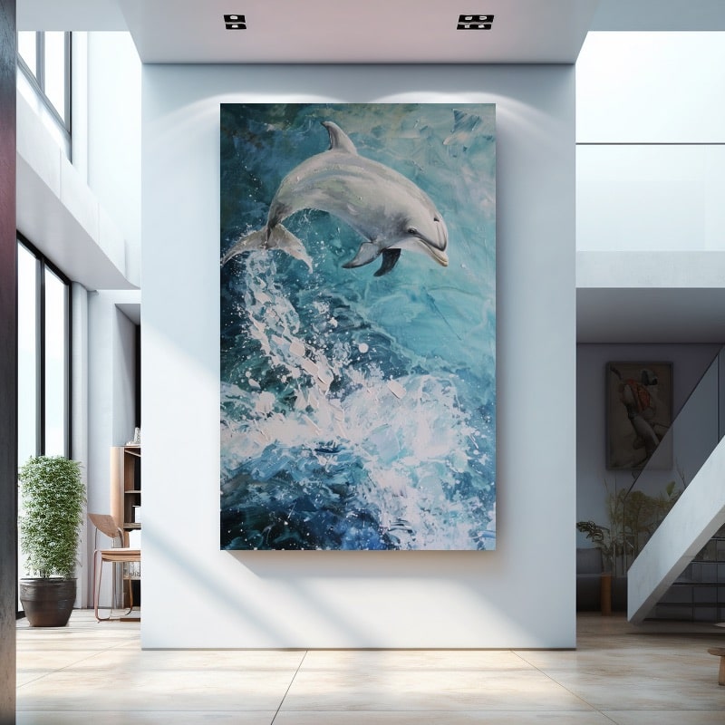 Dolphin Canvas Painting