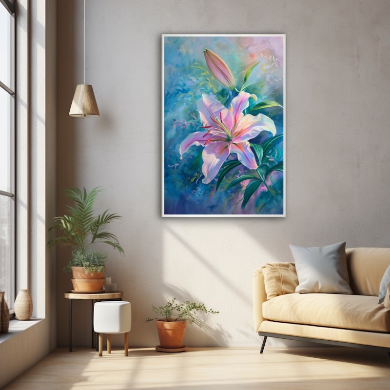 Lily Flower Painting Art